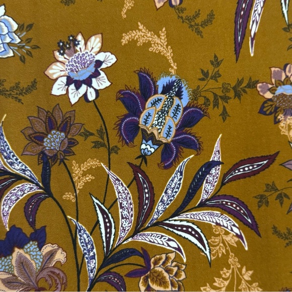 NWT Mudd brand Fall colored long sleeve Flare Dress with floral pattern - Picture 2 of 9